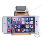 استند شارژ اپل واچ و آیفون Samdi Wooden Apple Watch iPhone Charging Stand - Image 2