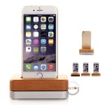 استند شارژ آیفون Bamboo Wooden Aluminum iPhone Charging Stand - Image 9